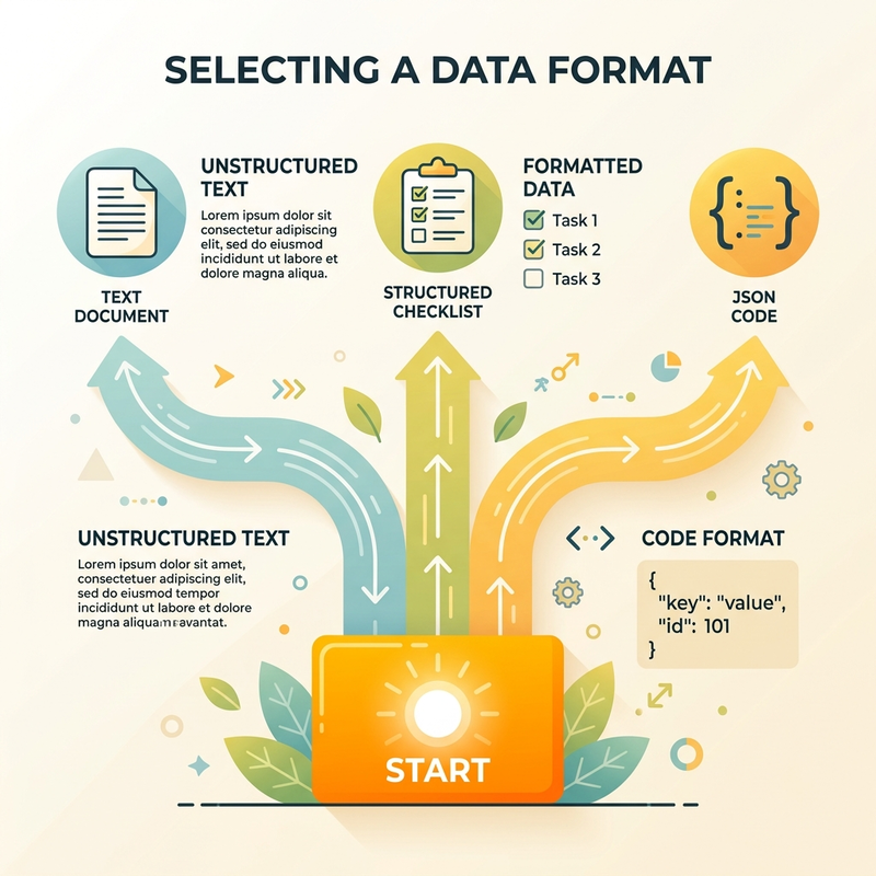 The Three Output Shapes: Simple Text, Structured Checklist, and JSON Schema