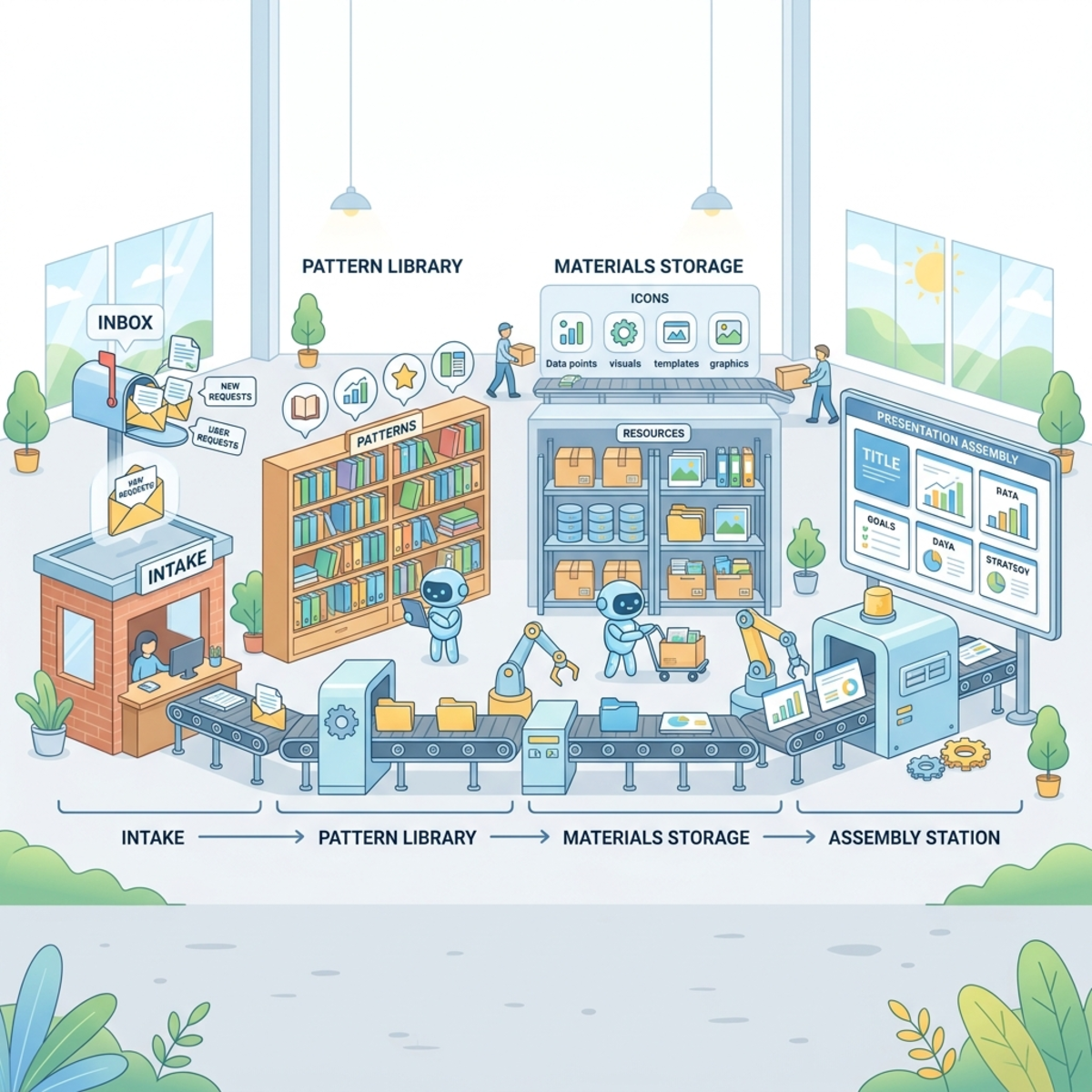 Factory Assembly Line Flowchart