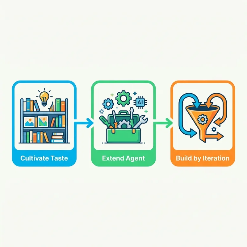 Three-stage web design workflow