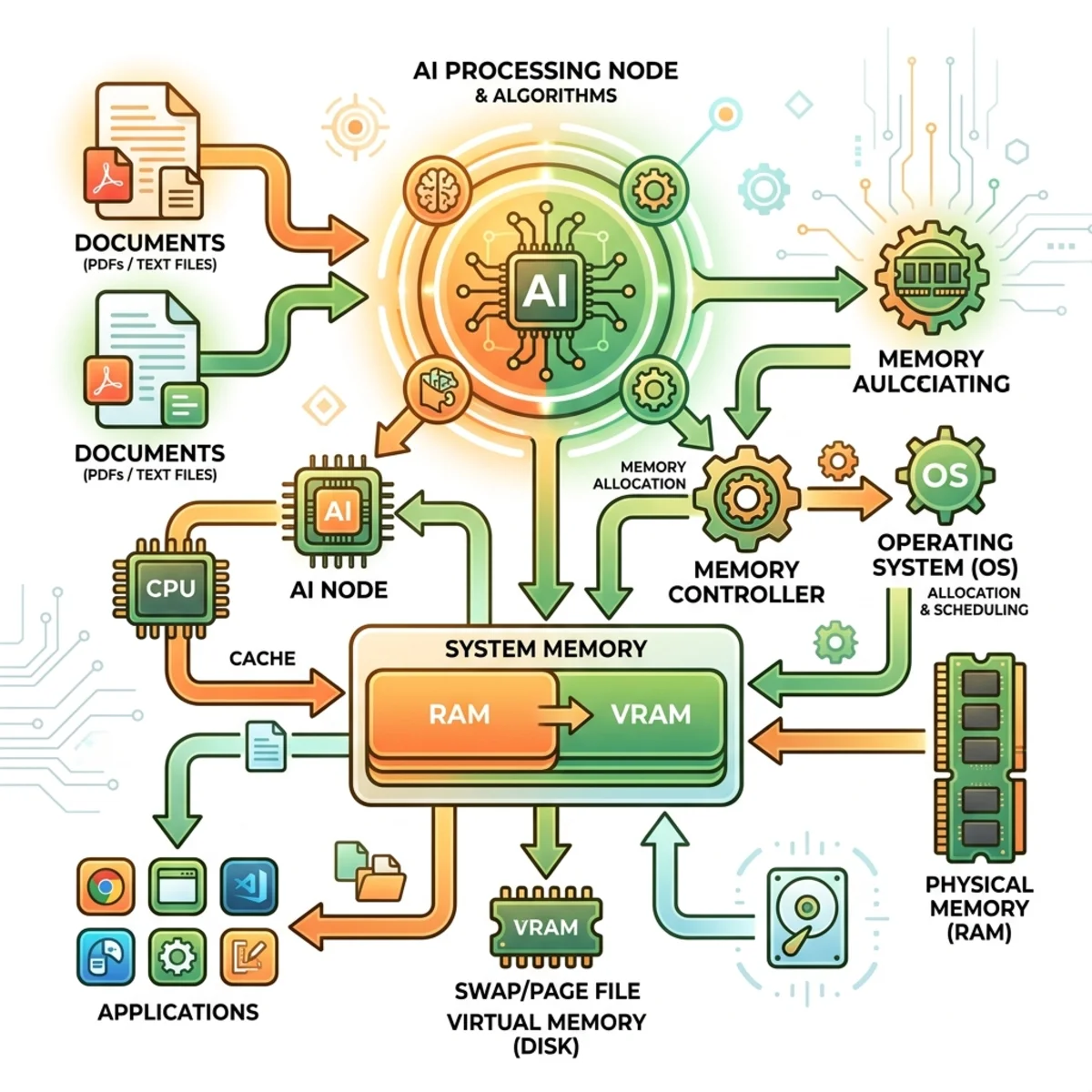 Diagram illustrating Hermes' constrained memory management system