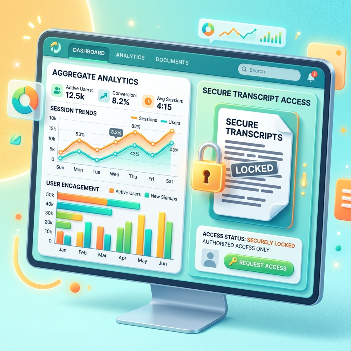 Analytics vs Transcript Access Dashboard