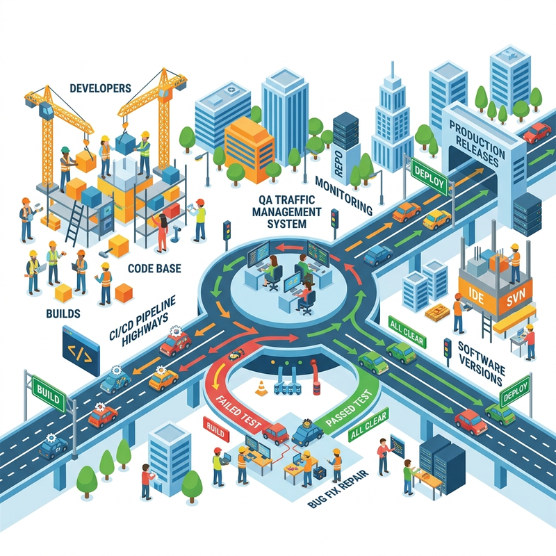 Software Delivery City as Traffic Model