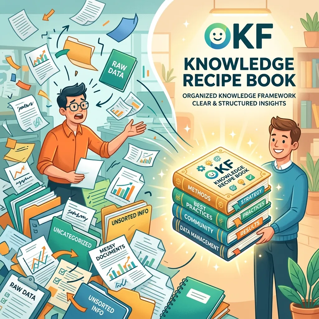 Traditional RAG vs OKF Conceptual Illustration