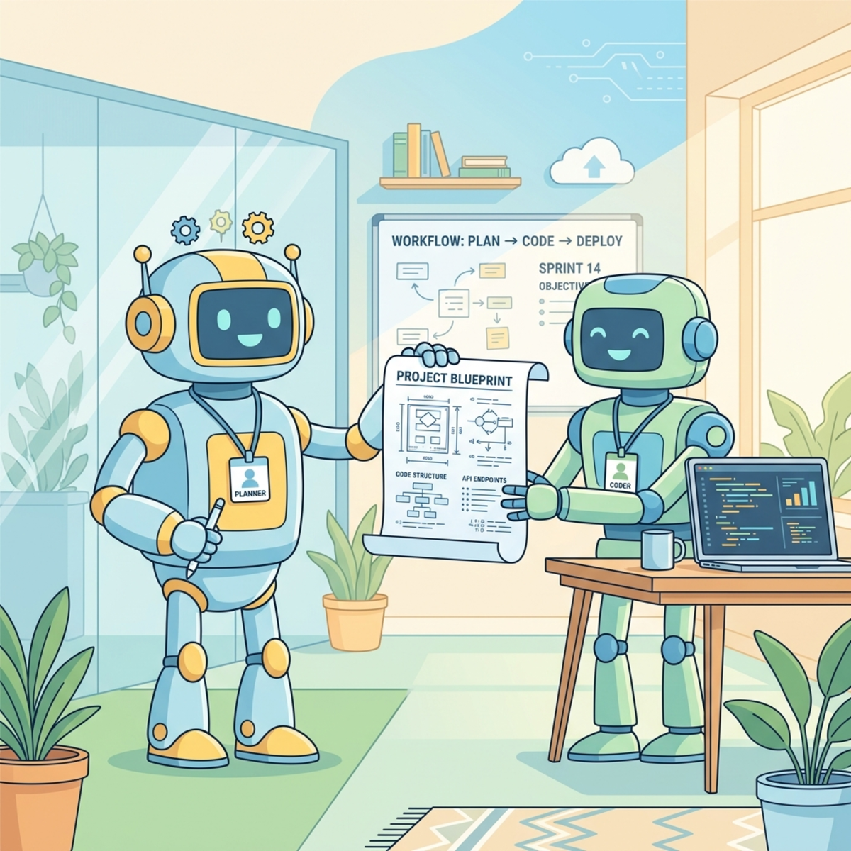 The Factory Model: Planning and Coding Agents